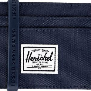 NWT New Herschel Men's Black Charlie Slim Cardholder ID Wallet RFID Travel Work
